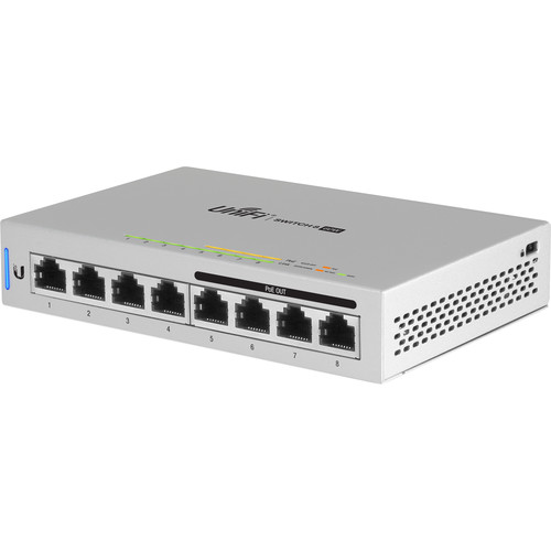 Ubiquiti UniFi Switch 8-Port US-8-60W Managed Gigabit PoE Switch 60W