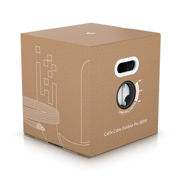 Ubiquiti UACC-CABLE-C5E-OUTDOOR-PRO-305M-W – Outdoor Cat5e Cable (305m) Shielded, Professional Grade