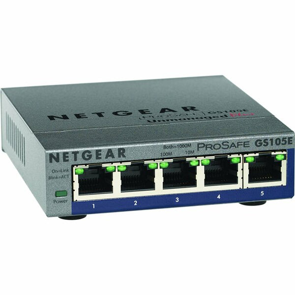Netgear NET-GS105E-200NAS Netgear 5 Port Gigabit Smart Switch