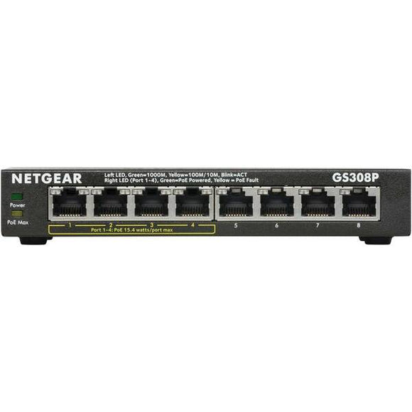 Netgear NET-GS308P-100NAS 8-port Gigabit Ethernet Switch 4 Poe